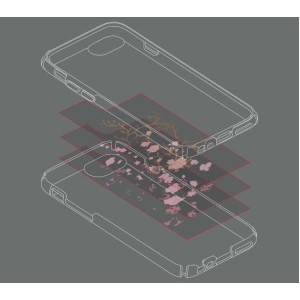 Speck iPhone SE (2020) / iPhone 8 Presidio Clear Print Glodenblossoms