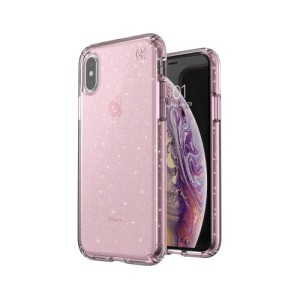 Speck iPhone XS/X Presidio Clear Glitter 閃粉防撞保護殼 - 粉紅色