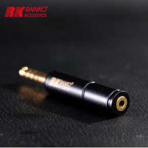 Ranko Acoustics 2.5mm (母) 转 4.4mm (公) 磷青铜镀24K金