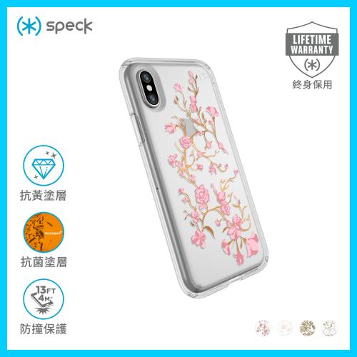 Speck iPhone XS/X Presidio Clear Print Glodenblossoms