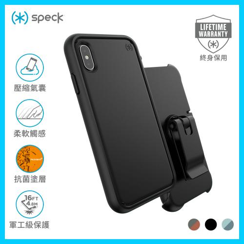 Speck iPhone XS/X Presidio Ultra 承受極端摔落保護殼-黑色