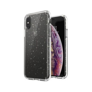 Speck iPhone XS/X Presidio Clear Glitter 閃粉防撞保護殼 - 透明配金色閃粉