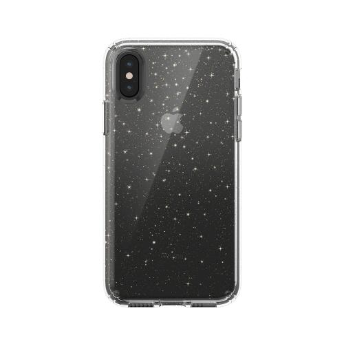 Speck iPhone XS/X Presidio Clear Glitter Clear With Gold Glitter
